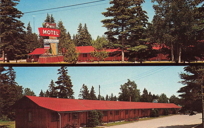 The Pines Motel - Old Postcard View